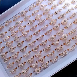 Anillos de Zirconia Chapados en Oro de Moda para Mujer al por Mayor Jxx, Joyería de Latón Económica para Regalo de Boda para Chicas - Product Image 2