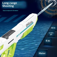 Nouveau pistolet à eau électrique en plastique grande capacité, à tir rapide, haute pression, technologie tendance, jouet aquatique pour enfants à aspiration d'eau