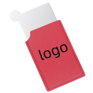 Miroir de poche compact en acier inoxydable, miroir de maquillage, logo personnalisé pour cadeaux d'entreprise, publicité - Product Image 1