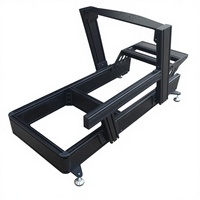Cockpit de Simulation de Conduite Personnalisé Noir 40160 en Aluminium à Surface Plate, Profilé Extrudé, pour Simulation de Course