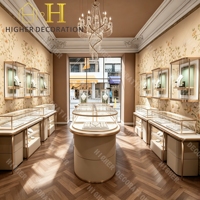 Vitrine de présentation de bijoux haut de gamme en verre, comptoir de bijouterie, mobilier de magasin de bijoux, vitrine de vente au détail