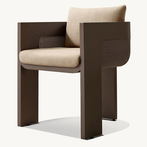 Ensemble de salle à manger moderne de luxe en aluminium pour balcon, villa, jardin, <span class=keywords><strong>terrasse</strong></span>, table et chaises de jardin - Product Image 2