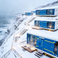 Commande en gros usine pour projet de station de ski : Maison capsule préfabriquée hivernée sur mesure avec programme d'approvisionnement à long terme