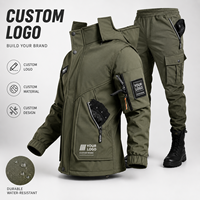 Combinaison chaude en polaire coupe-vent pour homme, avec logo personnalisé, pour l'automne et l'hiver, vêtements de chasse, uniforme tactique en softshell