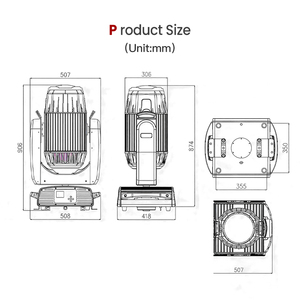 Éclairage extérieur étanche IP65 AC240V 50/60Hz 380W, haute luminosité, éclairage réglable, lumière de scène - Product Image 5