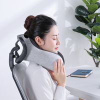 Oreiller de voyage pliable en U personnalisé, soutien cervical, gonflable et en mousse à mémoire de forme pour avion