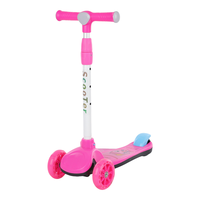 Patinete para Niños Plegable con Marco de Acero Ligero y Música Bluetooth para Edades de 5 a 11 Años, Deportes al Aire Libre