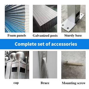 <span class=keywords><strong>Clôture</strong></span> de chantier temporaire en acier coloré à motif herbe, panneau sandwich en mousse, <span class=keywords><strong>anti</strong></span>-<span class=keywords><strong>bruit</strong></span>, 2m x 3m ANTON - Product Image 3
