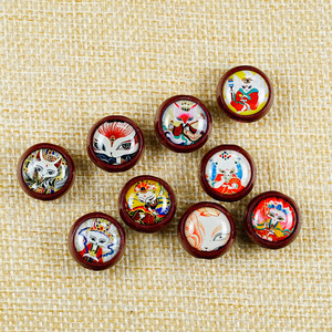 ห่วงคล้องโทรศัพท์มือถือแบบทิเบต ทังก้า ซินนาบาร์ พร้อมลูกปัดห่วงคล้องข้อมือ ลิงยาน มันตรา กรีนทารา เยลโล่เวลธ์ - Product Image 3