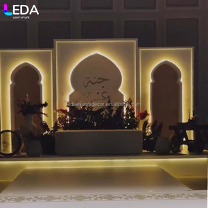 Arche en acrylique LEDA personnalisée de luxe pour scène de mariage, design <span class=keywords><strong>palais</strong></span>, éclairage LED, décoration de fête de mariage - Product Image 2