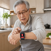 Reloj Inteligente BP100E Pro: Medición de Presión Arterial con Bomba de Aire Real, Monitor de Frecuencia Cardíaca y Sueño, Rastreo 4G Independiente para el Cuidado de Personas Mayores