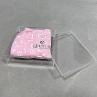 Bas quantité minimale de commande personnaliser l'affichage d'emballage cadeau en plexiglas transparent de luxe carré dur mini boîte de foulard en soie
