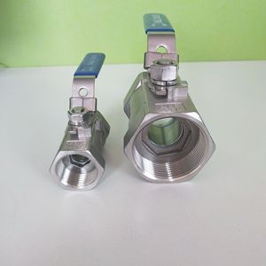 Kuntai – robinet à bille manuel fileté en acier inoxydable 304, 1/2 pouces, pour milieux acides et basiques faibles, 1 pièce - Product Image 1