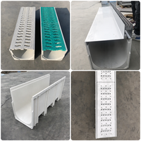 Caniveau de drainage en PRV (Plastique Renforcé de Fibres) pour la collecte des eaux pluviales, drainage routier, cours industrielles et jardins