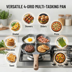 E-TOP Poê<span class=keywords><strong>le</strong></span> à frire antiadhésive en aluminium, multifonction, pour crêpes, burgers et œufs, revêtement granit, Frigideira Sartn <span class=keywords><strong>Padelle</strong></span> - Product Image 5