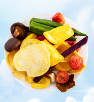 Snack de fruits lyophilisés lyophilisé goût sucré emballage en vrac processus de séchage FD forme de cube tranché préservé soleil