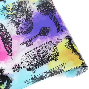 ม้วนผ้าไวนิลใสสำหรับทำกระเป๋าดินสองานหัตถกรรม DIY ฟิล์มพิมพ์ลวดลายดีไซน์แบบกำหนดเอง