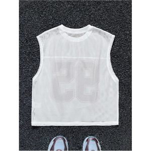 เสื้อกีฬาตาข่ายผู้ชาย คอกลม แขนกุด เบอร์ 95 ระบายอากาศได้ดี สไตล์ฟุตบอล - Product Image 2