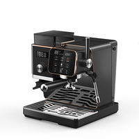 Machines à expresso professionnelles commerciales avec moulin intégré, en acier inoxydable, semi-automatiques, pour restaurant