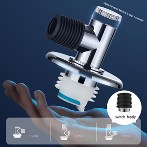 Conector de Manguera para Desagüe de Piso con Diseño Moderno, de Acero Inoxidable y Plástico Cromado, Anti-reflujo, para <span class=keywords><strong>Lavadora</strong></span> de Baño - Product Image 4