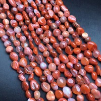 Bracelet naturel en gros de pierres précieuses de guérison de perles de cornaline pour cadeau
