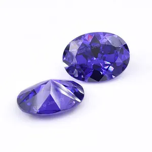 Diamant synthétique CZ de haute qualité, prix d'usine, coupe ovale, zircon cubique violet pour bijoux en cire