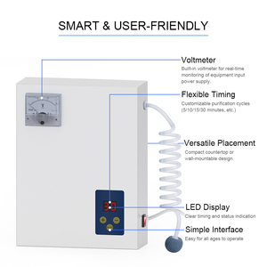Lave-fruits et légumes en métal avec ozone pour voyage et voiture, design compact, désinfecte les surfaces, l'air et l'eau potable - Product Image 3