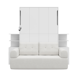 [Stock US] <span class=keywords><strong>Lit</strong></span> <span class=keywords><strong>mural</strong></span> pleine taille avec canapé et armoires de rangement pour petite pièce, livraison rapide depuis l'entrepôt US, MOQ 1 unité - Product Image 1