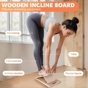 Planche inclinée réglable pour étirement du mollet Planche inclinée pour civière de mollet en <span class=keywords><strong>bois</strong></span> en gros - Product Image 5