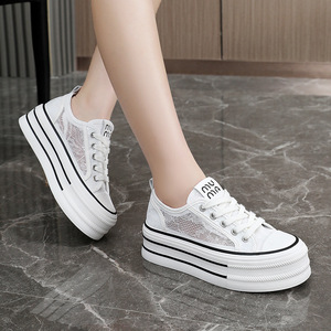 Mocasines de Plataforma Rosa 2026 para Mujer, con Cordones, Punta Redonda, Transpirables, Casuales de Primavera, que Aumentan la Altura - Product Image 2