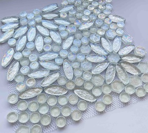 Carrelage en mosaïque <span class=keywords><strong>de</strong></span> verre à motif floral moderne avec design graphique pour le sol du balcon <span class=keywords><strong>de</strong></span> la villa - Product Image 4