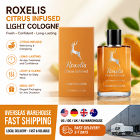Eau de Cologne légère pour homme 50 ml, parfum d'orange frais longue durée, flacon en verre transparent, parfum masculin, expédition depuis l'entrepôt étranger