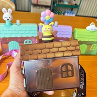 Nouvel Arrivage – Gourde Portable en Plastique de 400 ml pour Enfants, Motif Lapin, Nuage, Abeille, avec Paille, Idéale pour l'Extérieur