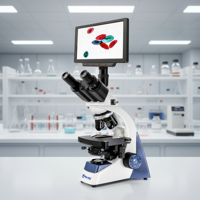 Murzider MSD105-T-9C Trinocular Biological Microscope Professional Optical Laboratory Microscope for Education and Medical Use