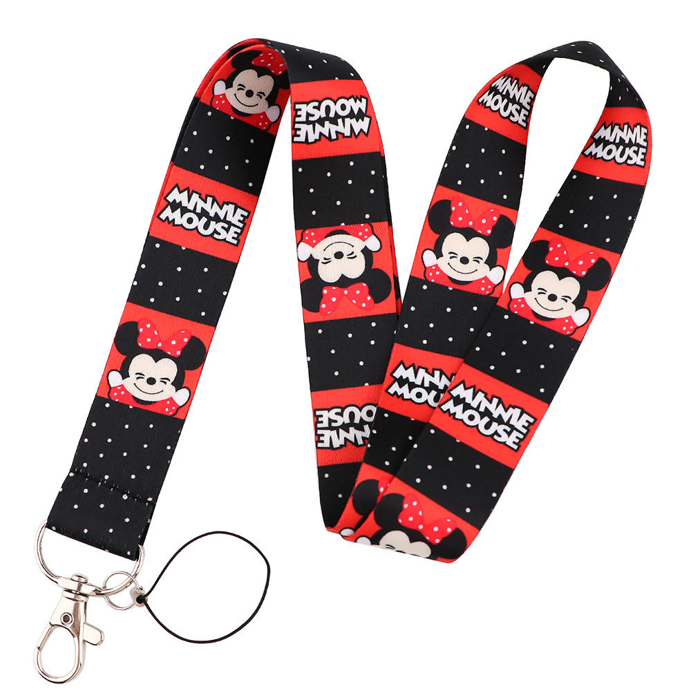 Lovely Cartoon Bow Mouse Lanyards Gifts High Quality ID Card Hanging Mobile Phone Anti-Lost Neck Lanyard Wholesale Accessories Image 3