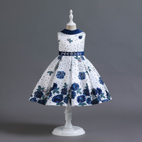 Robe d'Été Fille à Fleurs Grande Nœud Robe de Princesse de Noël à la Mode Cadeau d'Anniversaire Vêtements pour Enfants de 2 à 10 Ans