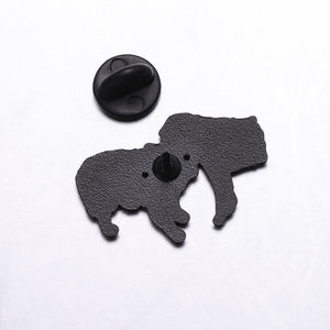 Loup Chien Animal Émail Pin Lapel Noir Blanc Cartoon Femmes Hommes Bijoux En Gros Personnalisé Métal Broche Badge - Product Image 4