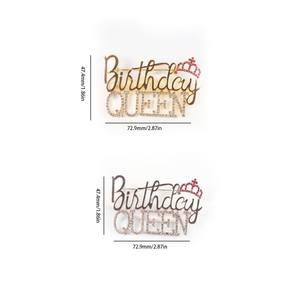 Broche Couronne Lettre Personnalisée <span class=keywords><strong>Reine</strong></span> Anniversaire pour Femme Accessoire de Fête Épingle - Product Image 4