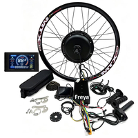 Kit Konversi Motor Hub Sepeda Listrik Ebike 26'' 27.5'' 29'' MTX Rim 52/60/72V 2000W 45A Sine Wave Controller SW900 Warna