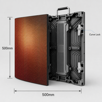 Pantalla LED Curva P3.91 de Alquiler con Tamaño Personalizado, Pantalla de Escenario Curva de 500x500mm, Panel LED de Aluminio Fundido a Presión con Bloqueo de Curva para Conciertos y Bodas