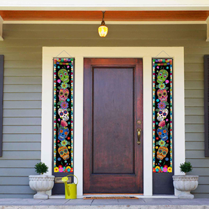 Cortina Decorativa para Puerta del Día de Muertos Mexicano, 30*180cm, Pancartas Festivas para Decoración del Hogar - Product Image 3