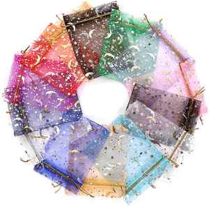 Fast Shipping Organza Bags Bulk <b>Drawstring</b> Jewelry <b>Pouches</b> Sheer Mesh Gift Bag for Wedding Party Christmas Favor RTS - Product Image 2