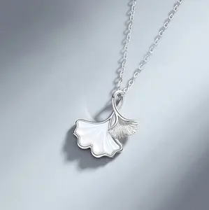 Ginkgo Leaf Halskette Blume Anhänger Halskette und Armband Custom Halskette Schmuck