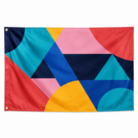Drapeau personnalisé pas cher, vente chaude, haute qualité, design extérieur, impression numérique, imperméable, 3x5, polyester 100D, double face