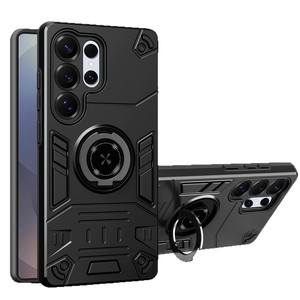 Para S25Edge Business TPU + PC Funda para teléfono móvil a prueba de golpes <span class=keywords><strong>Five</strong></span> Heroes A56 Soporte de anillo giratorio Succión magnética A07 Protector - Product Image 1