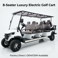 Carrito de Golf Eléctrico de Alta Gama, 100 KM de Autonomía, 8 Plazas, Neumáticos Todoterreno de 14 Pulgadas, Motor Asíncrono de CA de 4.0KW, Batería de Litio
