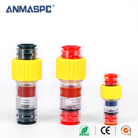 Konektor Mikroduct Gas-Air untuk Pipa HDPE 7mm, Reducer Mikroduct Tahan Air, Konektor Mikroduct Kabel Serat Optik Merah