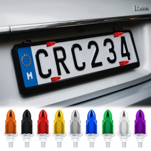 Vis de plaque d'immatriculation en alliage d'aluminium M6, hauteur 51,2 mm, design fusée coloré pour la décoration extérieure automobile - Product Image 4