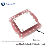 Refroidisseur d'eau pour processeur XHDIY PM-GTX édition Intel avec LED couleur magique (bleu/vert/rouge) Emballage en boîte