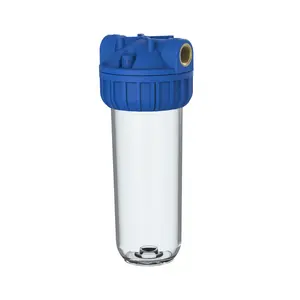 Gaya Italia suku cadang Filter air RO 10 "wadah Filter air plastik dengan Port kuningan
